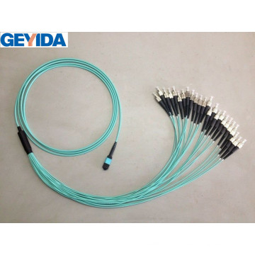 MPO femelle 24-St Om3 Fiber Patch Cord